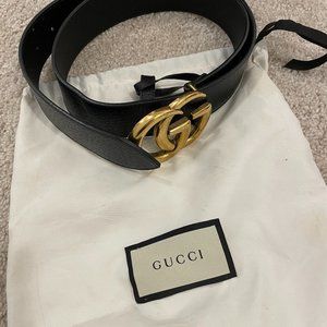 Authentic Double G Gucci Belt Size 85/34